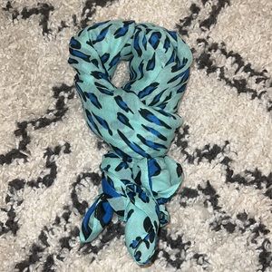 Mint, Blue & Black Lightweight Oversized Scarf